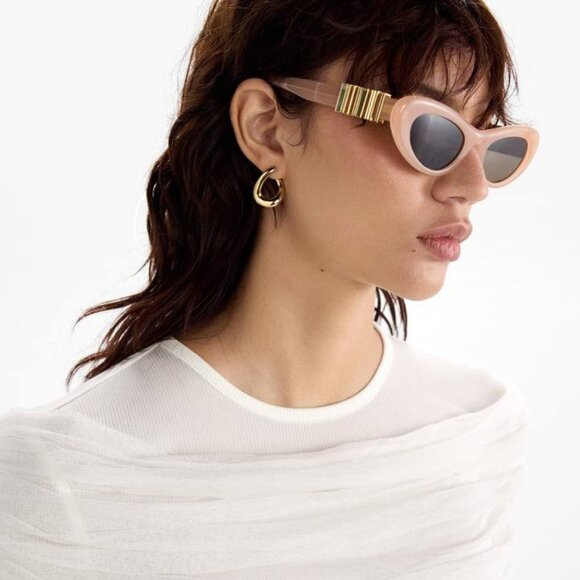 Loewe LW40156U 72E Cat Eye Sunglasses – Pink\\Brown main image 7